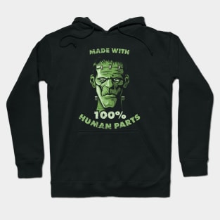 Made with 100% Human Parts Frankenstein Halloween Hoodie